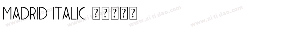 Madrid Italic字体转换